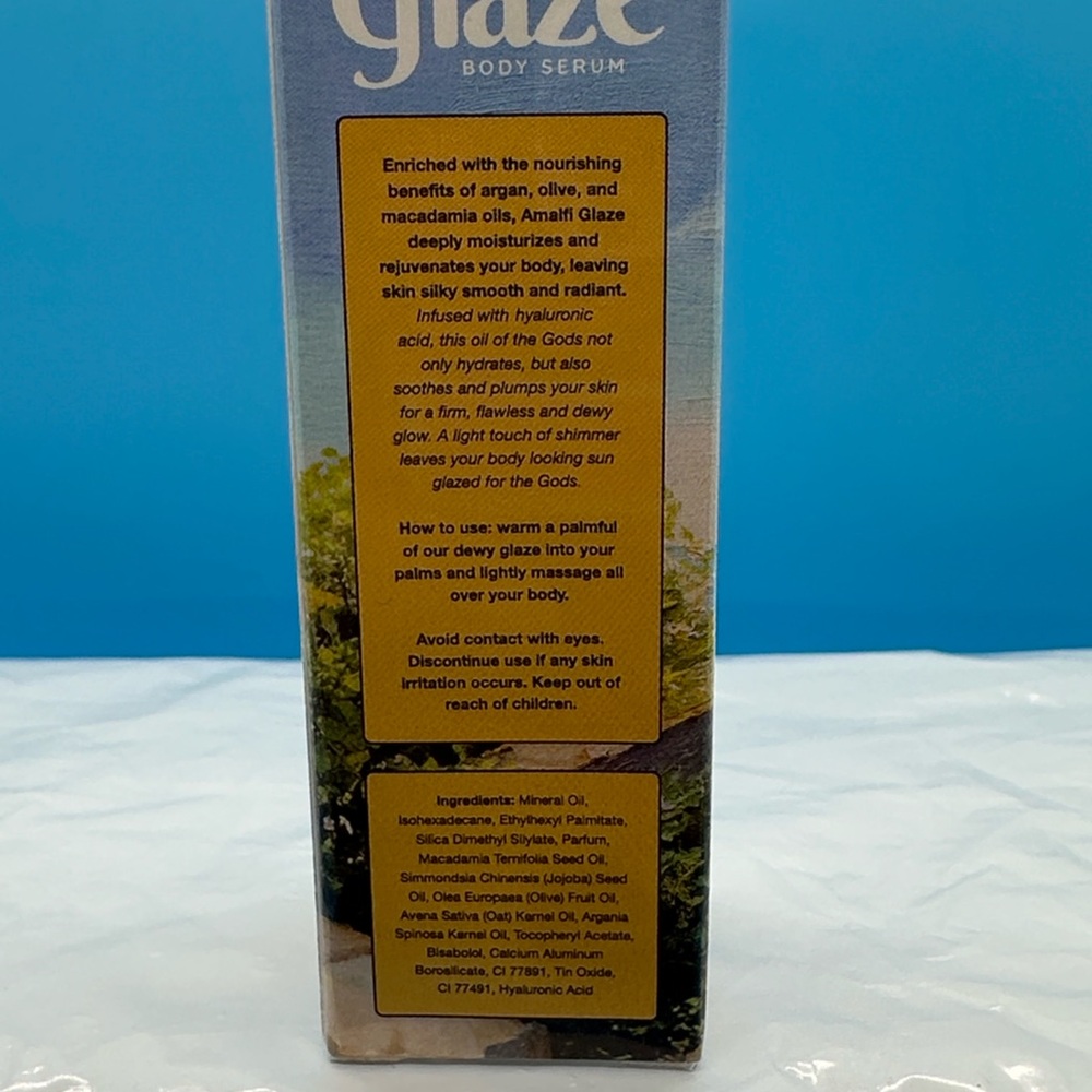 Amalfi Glaze Body Serum with Blue and Yellow Design - Picture 2 of 4